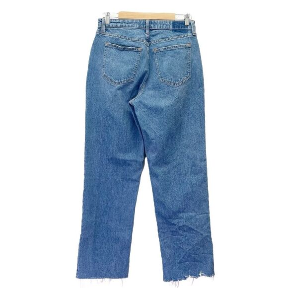 Abercrombie & Fitch Vintage Straight High Rise Jeans Size 29 Curve Love Raw Hem - Picture 2 of 11